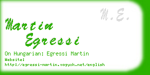 martin egressi business card